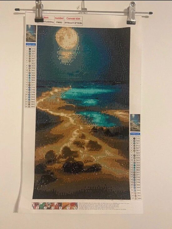Cuadro "Lago iluminado por la luna"